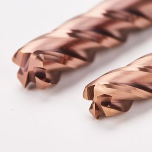 Solid Carbide Coated Hrc55 <strong>End</strong> <strong>Mill</strong> 4 Flute <strong>Round</strong> <strong>Nose</strong> Milling Cutter For Steel - Product Image 3