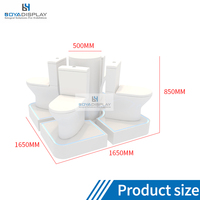 Présentoir de salle de bain et toilettes en acier écologique, antirouille, à quatre faces, amovible, autoportant, moderne
