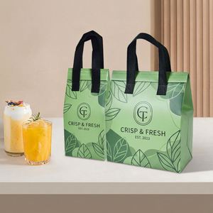 Custom Waterproof Laminated Non Woven Fabric <b>Material</b> Disposable Insulated Lunch Cake <b>Cooler</b> Bag for Food Picnic Beach - Product Image 1