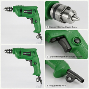Perceuse électrique à fil de 10 mm de haute qualité OEM personnalisée, mini perceuse électrique portable professionnelle de 450 W pour le bricolage à domicile - Product Image 5