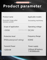 Télécommande sans fil pour grue avec étanchéité IP68 et grande sensibilité pour les grues montées sur camion et les machines de forage