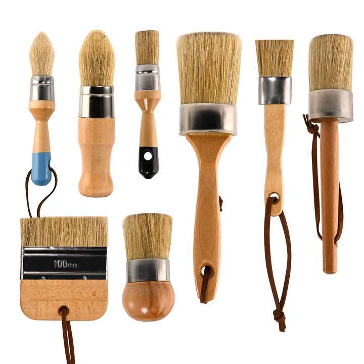 Factory Custom Acrylic Paint Professional Artist Oil Paint Brush Types Bristle Hair Chalk Artist Brush