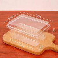 Boîte d'emballage transparente pour sandwichs à une seule couche, boîte en plastique pour sandwichs et pains grillés, boîte à lunch jetable