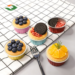 ถ้วยอบฟอยล์อะลูมิเนียมแบบหนาสำหรับเตาอบ พร้อมฝาปิด เกรดสำหรับอาหาร ป้องกันไขมัน ใช้แล้วทิ้ง ภาชนะ PET สำหรับไมโครเวฟ - Product Image 2