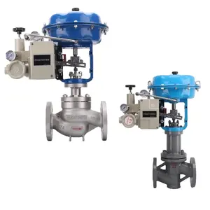 Pneumatic Industrial control valve signal 4-20 mA pressure reducing valve with positioner motorized actuated regulating valves