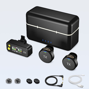 Microphone Lavalier Sans Fil M3, Portée 300m, Audio HiFi, Autonomie 8h, Vente en Gros, Fabricant OEM ODM pour <span class=keywords><strong>Enregistrement</strong></span> YouTube TikTok - Product Image 1