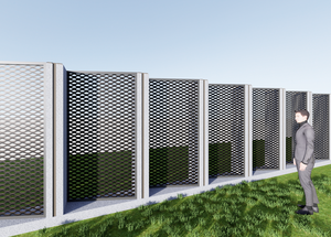 Modern Aluminum Mesh Curtain Wall 70in+ Width Powder Coated Anti-Corrosion Exterior <b>Room</b> <b>Divider</b> - Product Image 5