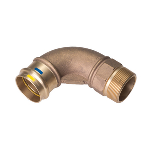 Tubería de cobre de 90 grados con rosca F/M para agua y gas, 15 x 1/2 de diámetro - Product Image 1