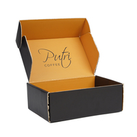 Boîte d'emballage en carton ondulé pliable violette avec logo personnalisé Boîtes cadeaux d'expédition en carton recyclable avec sac en papier
