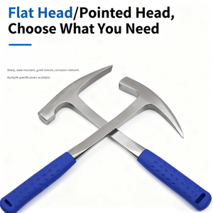 مطرقة الجيولوجيا للتعدين مدببة برأس مسطح مطرقة البناء للاستكشاف الجيولوجي OEM دعم مخصص - Product Image 4