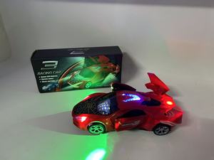 Auto Giocattolo Elettrica con Luci e Musica, Apertura Automatica delle Portiere, Rotazione a 360° °   Giocattolo Rotante con Personaggi dei Cartoni Animati per Bambini - Product Image 3