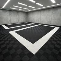 Schmutzabweisende Drainage-PP-Fliesen mit Modernem Grafikdesign, Wasserdicht, Umweltfreundlich, Langlebig, Ineinandergreifende Modulare Garagenbodenfliesen