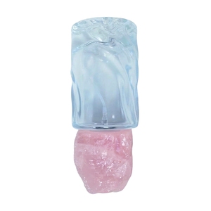 Botella de Perfume de Vidrio Transparente con Tapa de Cuarzo Rosa Natural para Envasado de Fragancias - Product Image 2