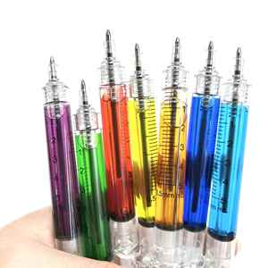 Stylo publicitaire créatif en forme de seringue, stylo bille en forme de tube coloré, vente en gros de papeterie - Product Image 3