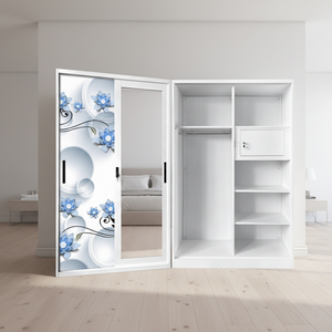 Armoire beauty <span class=keywords><strong>almira</strong></span> indonesia staccabile scorrevole a doppia porta in ferro battuto armadio armadio acciaio metallo - Product Image 1