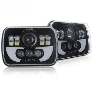 Faros LED Cuadrados de 7 Pulgadas para Automóvil, 5x7, 40W, Luz Alta/Baja, IP68 Impermeables, 12V, Forma de Bombilla H4, 6000K, Ajuste Universal - Product Image 1