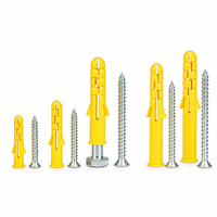 Cheville murale en nylon jaune anti-rotation sur mesure pour fabricant OEM
