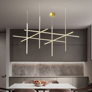 ECOJAS Nordic Style Luxury Stick Shape Gold Modern <b>Ceiling</b> Lamp <b>Light</b> Indoor Decoration LED Chandeliers & Pendant <b>Lights</b> - Product Image 1