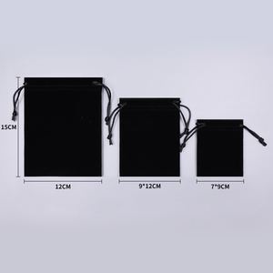 Wholesale Blue <b>Black</b> Red Drawstring Velvet <b>Cloth</b> Bag Jewelry Storage Bag Custom Logo Velvet <b>Cloth</b> Gift Packaging Drawstring Bag - Product Image 4
