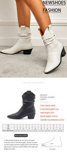 Nouvelles Bottes Hautes à Talons Épais Pointus Hiver <span class=keywords><strong>2022</strong></span>, Modèle Identique aux Défilés Européens et Américains de 2025 - Product Image 6