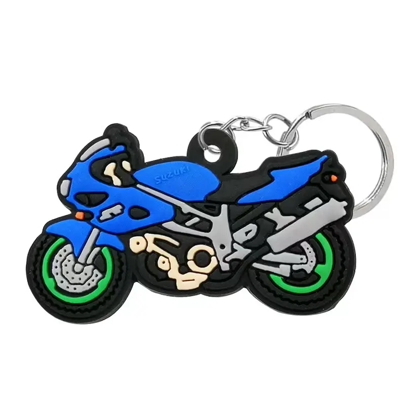 Classic 3d Simulation Model Motorcycle Motorbike Custom Pvc Key Chain