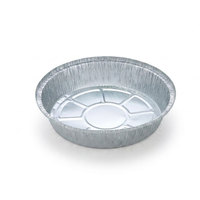 WB 720/1100/1400ml Wholesale Heavy Duty Round Aluminium Foil Food Container with Foil Lid PP Eco-Friendly Food Grade