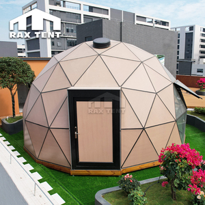 Glamping Glass Dome House con paneles de madera de color para uso en las cuatro estaciones Resort Horel Venta caliente - Product Image 1