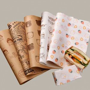 Envoltorios de Papel Antigrasa para Sándwiches con Impresión de Logotipo Personalizado, Resistentes a la Grasa, con Recubrimiento de PE de una Cara, para Empacar Pan y Comida Rápida - Product Image 3