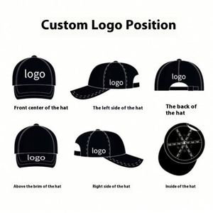 Custom 5 Panels Cotton Baseball Cap Structerur Front Printed Embroidered Logo Baseball <b>Hat</b> - Product Image 2