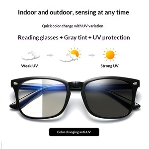 Lunettes de lecture pliables multifocales photochromiques tendance pour hommes, vision de près et de loin, protection contre la lumière bleue et les UV - Product Image 3