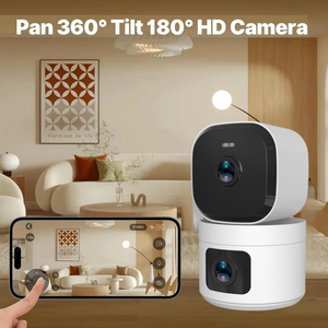 Caméra de sécurité PTZ Tuya 4MP à double objectif, moniteur bébé WiFi IP, <span class=keywords><strong>surveillance</strong></span> domestique sans fil intérieure, détection humaine IA, suivi automatique - Product Image 3
