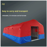 Inflation rapide de 3 à 5 minutes facile à transporter tente gonflable imperméable quatre saisons deux chambres à coucher salon 20 secours en cas de catastrophe