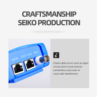 NF-388 Probador de Cables de Red y Teléfono Multiusos con 8 Conectores de Prueba Remota, Rastreador de Cables 5E 6E, Medidor de Longitud de Cable