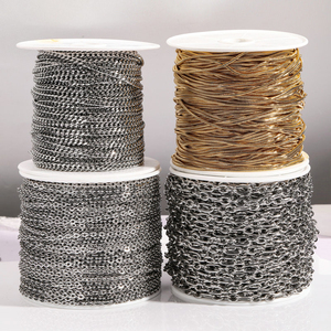 Diy Bulk Stainless Steel 18K Gold Hollow Cable Paperclip Rolo <strong>Chain</strong> Spool Rectangle <strong>Link</strong> <strong>Chain</strong> for Necklace Bracelet - Product Image 1