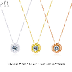 Collier en or massif 18 carats avec diamants naturels véritables, style minimaliste superposé, bijoux fins populaires pour le quotidien - Product Image 2