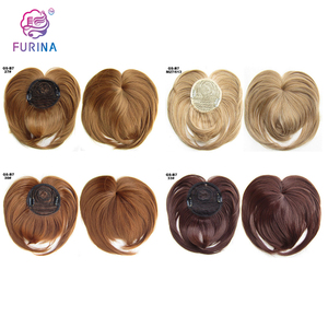 Frangia Sintetica Resistente al Calore con Clip, Extension per Capelli Biondi, Frangia per Donne - Product Image 5