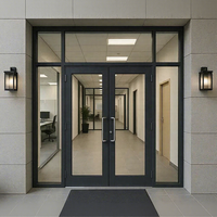 Portes de magasin en aluminium KFC, portes vitrées extérieures, design français pour usage extérieur