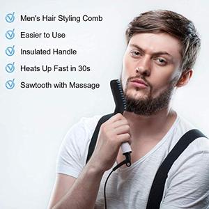 <strong>Beard</strong> <strong>Straightener</strong> for Men, Multifunctional Electric Hot Comb and <strong>Beard</strong> Straightening Brush Hair Straightening Comb - Product Image 5