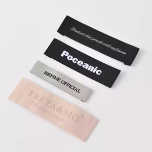 Etichetta Tessuta Eco-Friendly con Logo Stampato del Brand di Abbigliamento, Piegatura Finale e Trasferimento Termico, Dimensioni Personalizzate per Indumenti e <span class=keywords><strong>Scarpe</strong></span> - Product Image 1