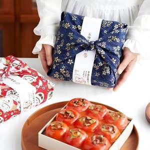 Tissu d'emballage personnalisé en coton 100 % écologique, style festif national, pour cadeaux de fin d'année et emballage de pâtisseries, vente en gros - Product Image 3