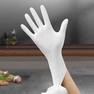 Găng Tay Nhà Cung Cấp 9 Inch Đóng Hộp Dùng Một Lần Trắng Găng Tay Nitrile Găng Tay 100Pcs Thích Hợp Cho Hội Thảo Làm Vườn Vẻ Đẹp - Product Image 2