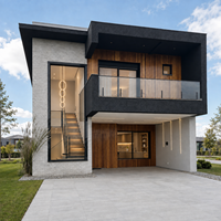 Maison préfabriquée moderne à 3 chambres, à deux étages, de luxe, à structure en acier, à installation rapide et à faible coût, pour usage résidentiel