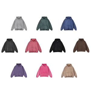 Sudadera con capucha de lavado ácido de gran tamaño con logotipo personalizado Fabricante Sudadera con capucha de algodón 100% Sudadera con capucha lavada vintage de alta calidad Sudaderas para hombre - Product Image 5