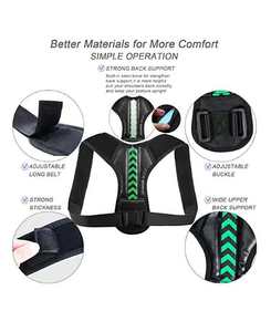 Correcteur de posture dorsal réglable pour femmes et hommes, soutien dorsal pour adultes <span class=keywords><strong>en</strong></span> polyester gris – Bienvenue - Product Image 3