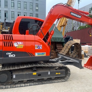 รถขุด Doosan DX80 มือสองคุณภาพสูง 95% สภาพใหม่ น้ำหนัก 8 ตัน รถขุดตีนตะขาบของแท้จากเกาหลี พร้อมใบรับรอง CE/EPA มีจำหน่าย - Product Image 1