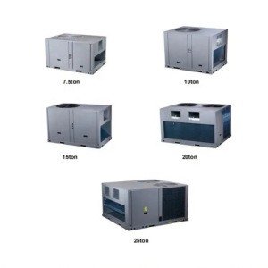 Unité de climatisation industrielle compacte pour toiture, à moteur haute efficacité, refroidie par air, avec réfrigérant R-410A - Product Image 1
