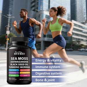 BSTBIO OEM حار Seamoss زيت الحبة السوداء الزنجبيل الكركم اشواغاندا الايرلينية البحر موس كبسولات - Product Image 4