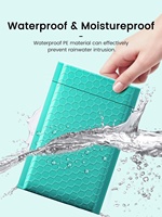 GSSSUSA Enveloppes matelassées à bulles 4x8 pouces, lot de 50, auto-adhésives, taille utilisable 4x7 pouces, pour envoi de bijoux et petites entreprises, couleur Teal