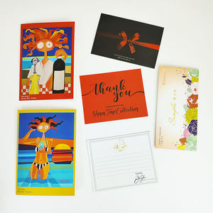 Tarjetas de Felicitación Personalizadas con Papel Dorado, Logotipo Impreso Personalizado, Inserciones de Papel para <span class=keywords><strong>Feliz</strong></span> Cumpleaños y Agradecimiento - Product Image 1