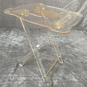 Складной прозрачный акриловый стол для хранения
